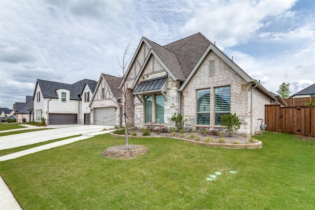518 Syracuse St, Haslet, TX 76052 - view of front of home with concrete driveway, stone siding, a garage, and a shingled roof