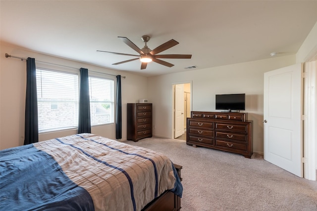 1401 Ancer Way, Fort Worth, TX 76052 - bedroom featuring light carpet and ceiling fan