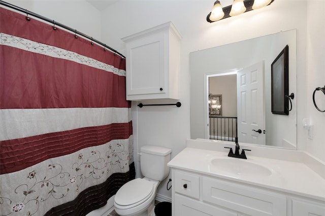 4426 Mineral Creek Trl, Celina, TX 75078 - full bathroom with toilet, vanity, and a shower with shower curtain