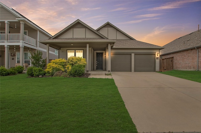 2154 Slow Stream Dr, Royse City, TX 75189 - view of front of house with an attached garage, a yard, and driveway