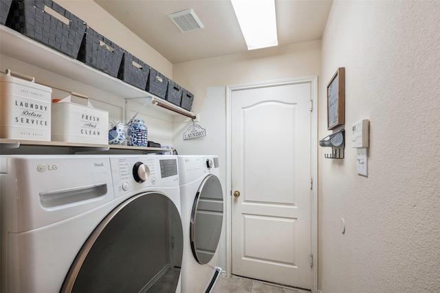5312 Timber Park Dr, Flower Mound, TX 75028 - laundry room with washing machine and dryer and a textured wall