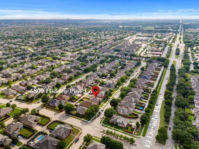 5809 Hidden Pine Ln, Mckinney, TX 75070 - view of property location with nearby suburban area