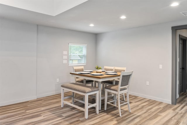 1327 Whispering Springs Dr, Tool, TX 75143 - dining space featuring light wood finished floors, recessed lighting, and baseboards