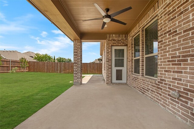 2151 Slow Stream Dr, Royse City, TX 75189 - view of patio / terrace with ceiling fan