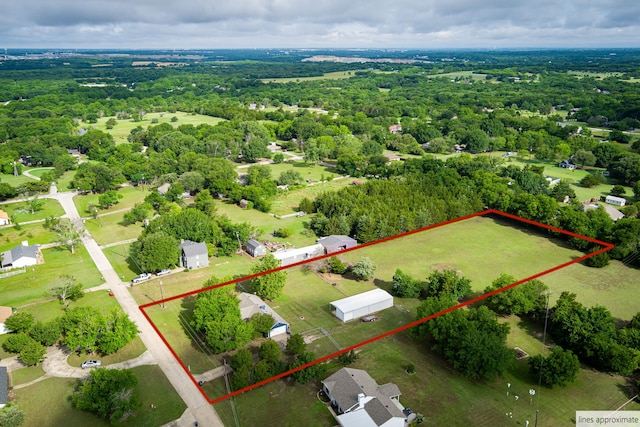 200 Settlers Bnd, Lowry Crossing, TX 75069 - aerial view of property and surrounding area featuring property parcel outlined