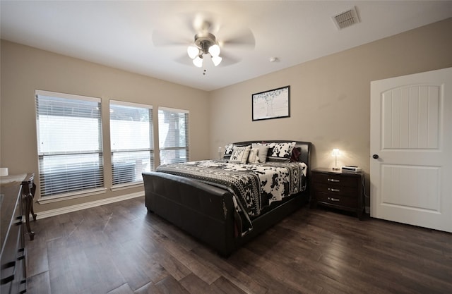 606 Brandt St, Grandview, TX 76050 - bedroom with dark wood-style flooring and ceiling fan