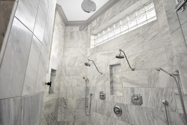 1229 Manchester Dr, Mclendon Chisholm, TX 75032 - full bath with tiled shower and ornamental molding