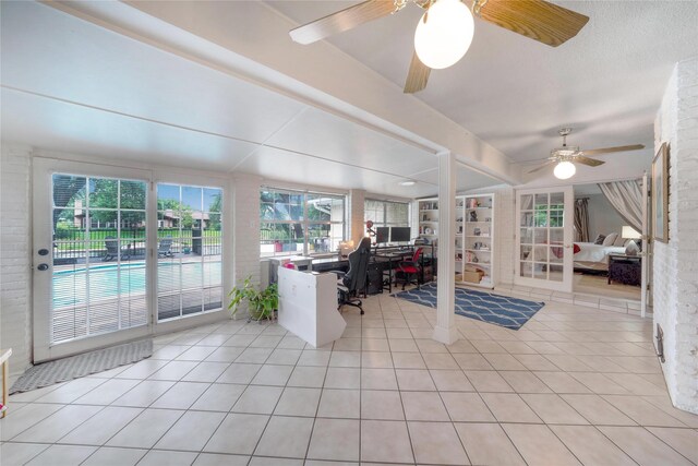 1715 Venetian Cir, Arlington, TX 76013 - office space featuring ceiling fan and tile patterned flooring