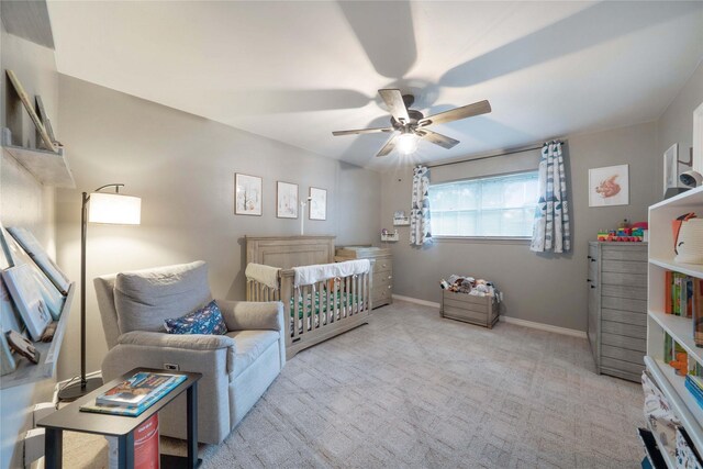 1715 Venetian Cir, Arlington, TX 76013 - carpeted bedroom featuring baseboards and a ceiling fan