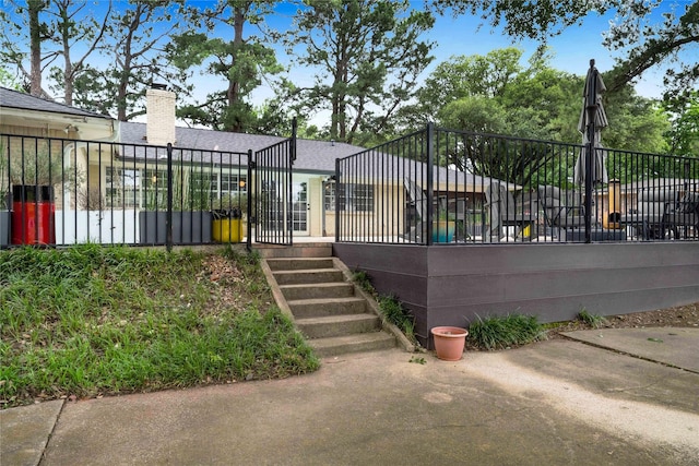 1715 Venetian Cir, Arlington, TX 76013 - rear view of property with a chimney
