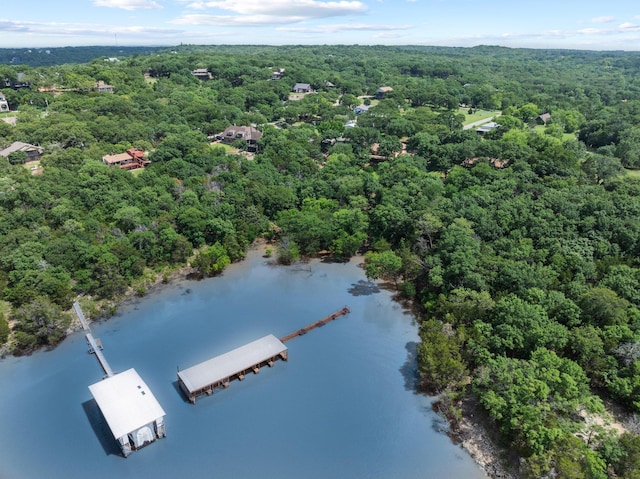 791 Cedar Oak Dr, Pottsboro, TX 75076 - aerial view of a heavily wooded area and a nearby body of water