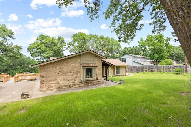 791 Cedar Oak Dr, Pottsboro, TX 75076 - view of yard featuring a deck and a patio
