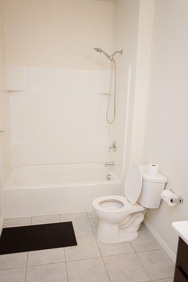 2225 Bernese Ln, Fort Worth, TX 76131 - full bath featuring toilet, tile patterned flooring, vanity, bathing tub / shower combination, and baseboards