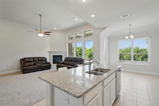 517 Fenwick Dr, Sunnyvale, TX 75182 - kitchen with a sink, dishwasher, baseboards, plenty of natural light, and recessed lighting