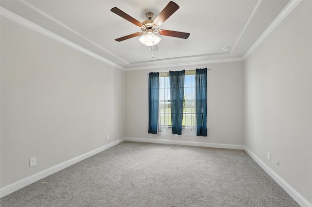 517 Fenwick Dr, Sunnyvale, TX 75182 - carpeted empty room with ornamental molding, a ceiling fan, and baseboards
