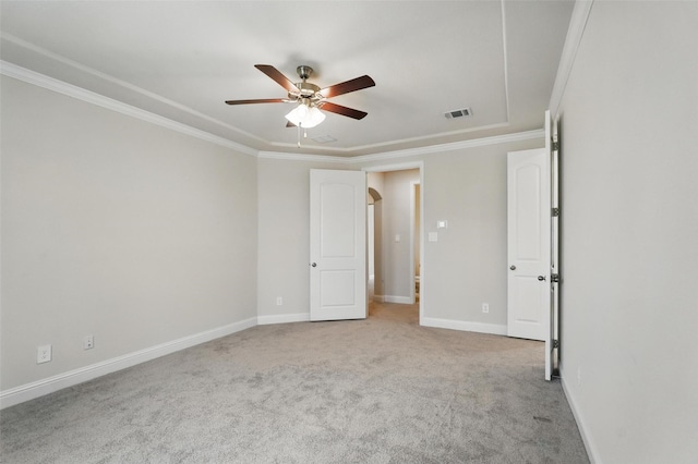 517 Fenwick Dr, Sunnyvale, TX 75182 - unfurnished bedroom featuring carpet floors, crown molding, baseboards, and ceiling fan