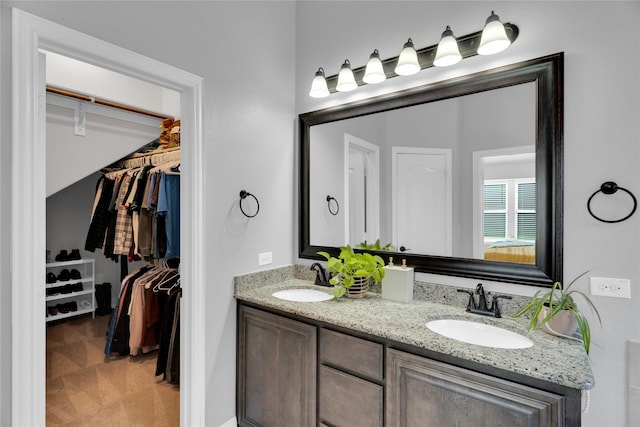 1621 Whispering Trail Dr, Waxahachie, TX 75165 - bathroom with double vanity and a spacious closet