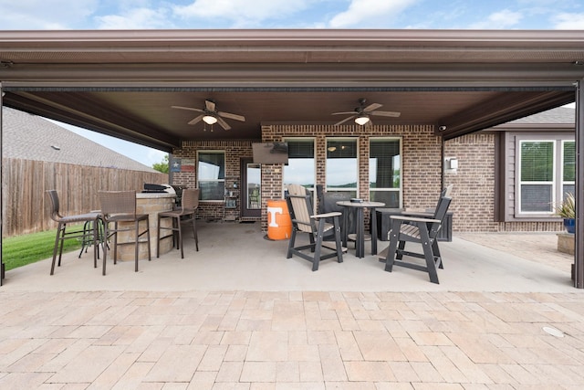 4705 Stillhouse Hollow Ln, Argyle, TX 76226 - view of patio featuring a ceiling fan