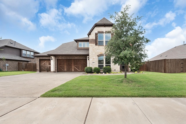 4705 Stillhouse Hollow Ln, Argyle, TX 76226 - view of front of home with stone siding, concrete driveway, a garage, and a shingled roof