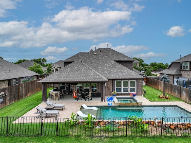 4705 Stillhouse Hollow Ln, Argyle, TX 76226 - view of swimming pool featuring an in-ground hot tub, a patio, and a water slide