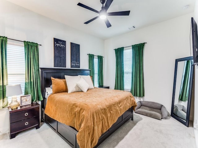 6656 Windfall Dr, Fort Worth, TX 76135 - carpeted bedroom with a ceiling fan