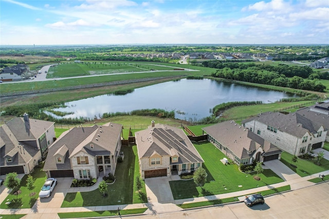 1207 Glasbury Glen Way, Forney, TX 75126 - aerial perspective of suburban area featuring a nearby body of water