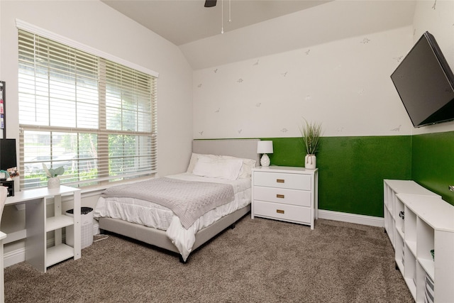 1225 Lynn Dr, Arlington, TX 76002 - carpeted bedroom with vaulted ceiling