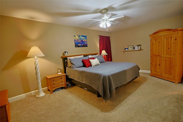 312 W Pleasantview Dr, Hurst, TX 76054 - carpeted bedroom with ceiling fan and baseboards