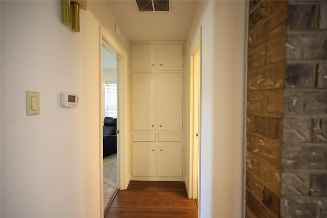 312 W Pleasantview Dr, Hurst, TX 76054 - corridor featuring dark wood finished floors