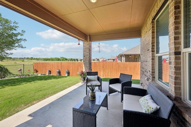 632 Dunster Ln, Saginaw, TX 76131 - view of patio / terrace featuring an outdoor living space
