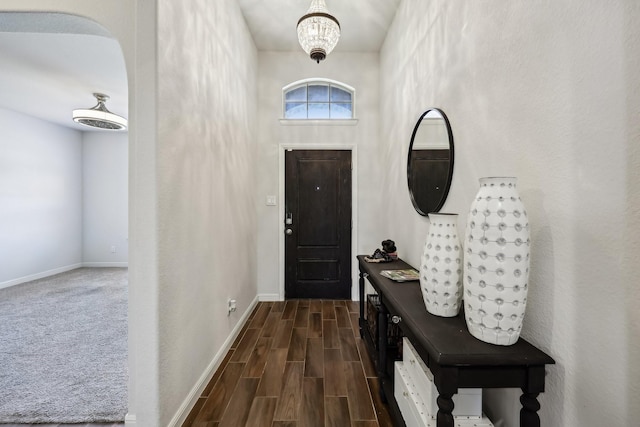 632 Dunster Ln, Saginaw, TX 76131 - foyer entrance featuring baseboards and dark wood-style floors