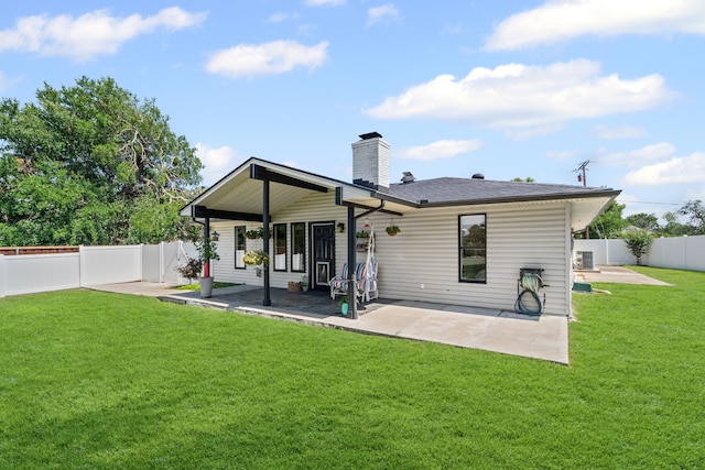 1418 Lakeshore Blvd, Oak Point, TX 75068 - rear view of house with a patio area and a chimney