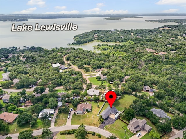 1418 Lakeshore Blvd, Oak Point, TX 75068 - aerial overview of property's location with a large body of water