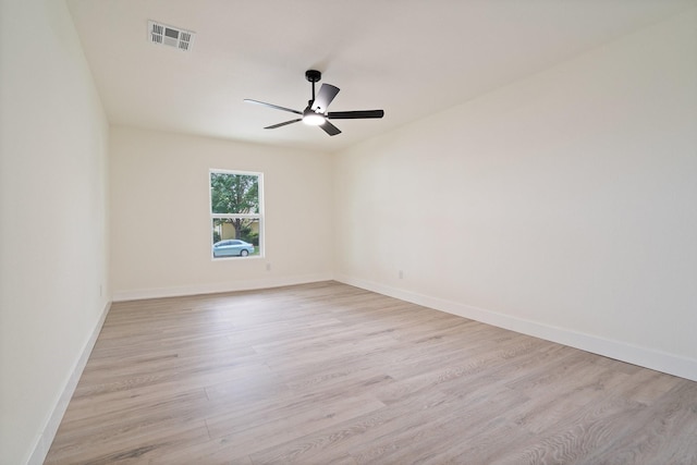 6625 Bridges Ave, Richland Hills, TX 76118 - spare room with ceiling fan, light wood-type flooring, and baseboards