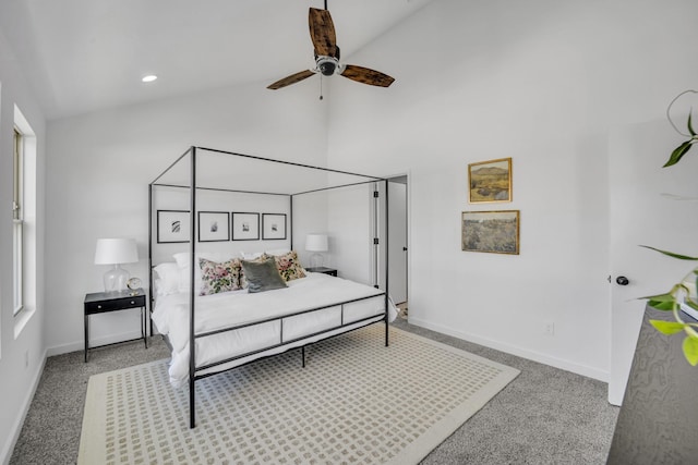 5806 Bryan Pkwy Unit 4, Dallas, TX 75206 - bedroom featuring carpet flooring, baseboards, and vaulted ceiling