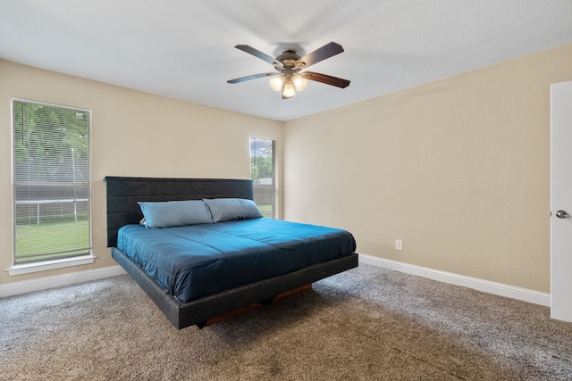 1413 Rockbrook St, Lancaster, TX 75134 - carpeted bedroom featuring baseboards and a ceiling fan