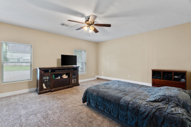 1413 Rockbrook St, Lancaster, TX 75134 - carpeted bedroom with multiple windows, a ceiling fan, and baseboards