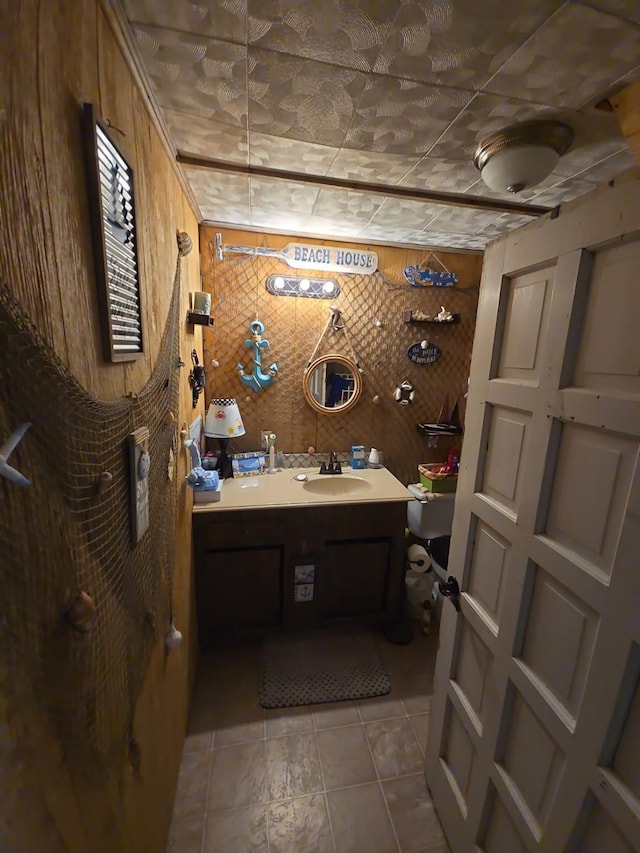 938 County Road 2509, Lometa, TX 76853 - bathroom featuring tile patterned floors and vanity