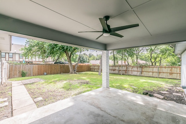 1103 Teakwood Dr, Duncanville, TX 75137 - view of yard featuring a patio area and a ceiling fan