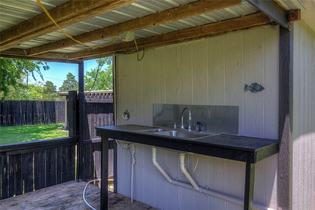 552 Oak Leaf Trl, East Tawakoni, TX 75472 - wooden deck featuring a sink