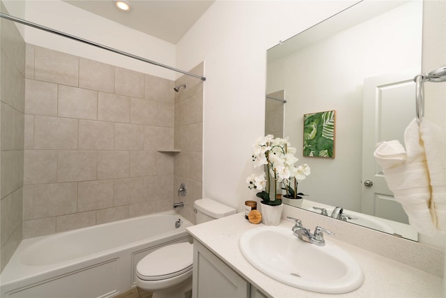 1236 Sequoia Ln, Princeton, TX 75407 - bathroom with toilet, vanity, and shower / tub combination