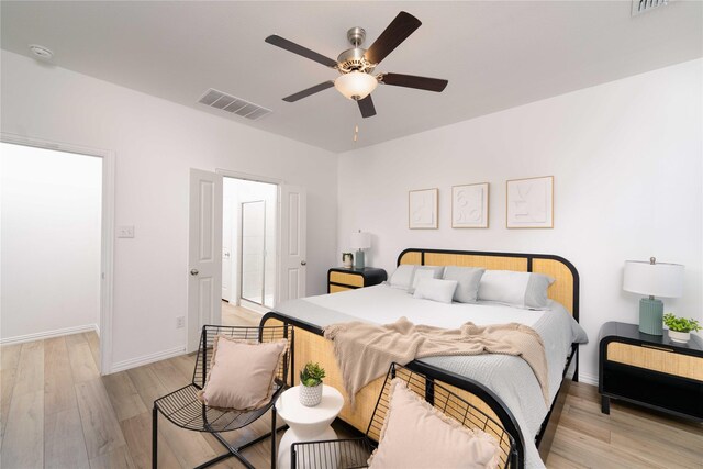 1236 Sequoia Ln, Princeton, TX 75407 - bedroom featuring light wood-type flooring, baseboards, and a ceiling fan