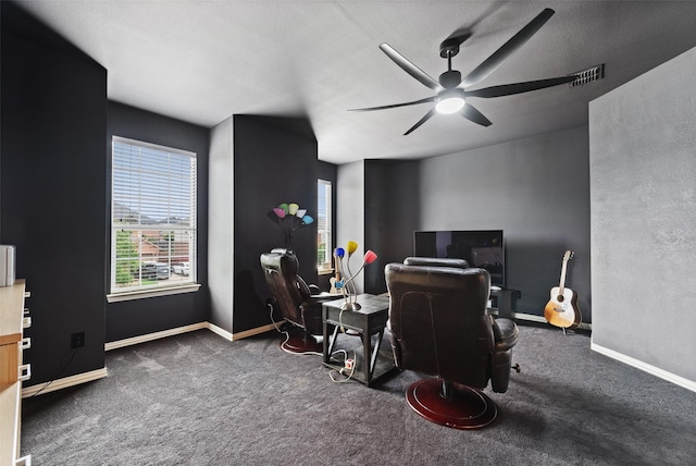 3516 Horace Ave, Fort Worth, TX 76244 - carpeted office with ceiling fan and baseboards