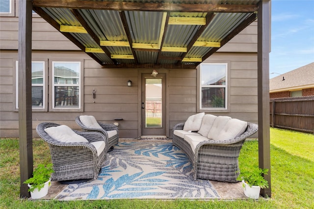 2841 Pacifico Way, Fort Worth, TX 76111 - view of patio featuring an outdoor living space