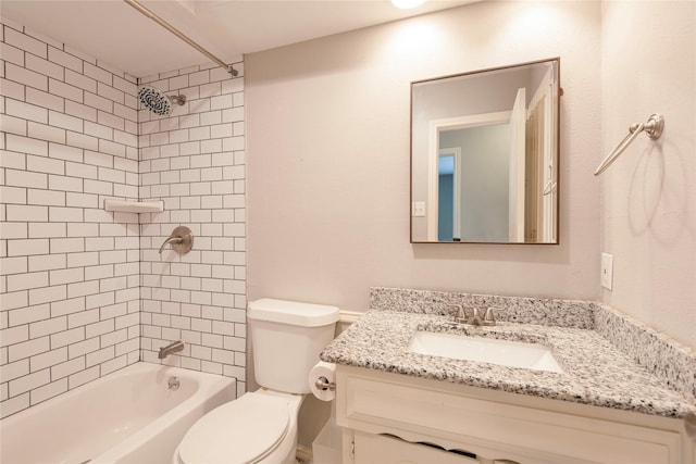1654 Clarendon Dr, Lewisville, TX 75067 - bathroom featuring vanity, toilet, and shower / bath combination