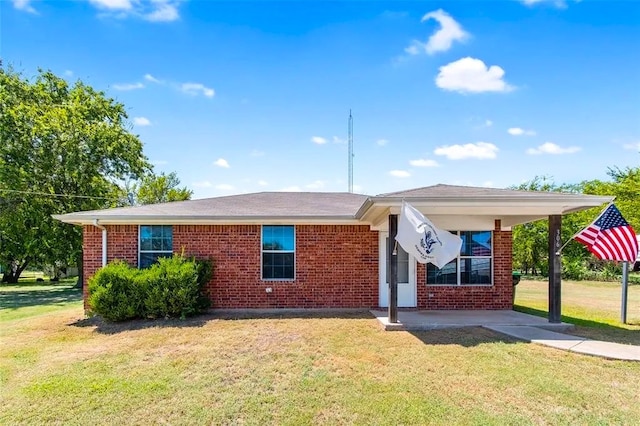 306 S Allen St, Boyd, TX 76023 - single story home with brick siding and a front lawn