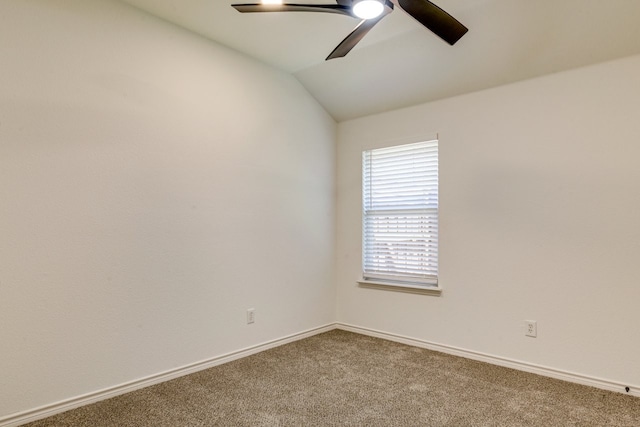 15525 Western Trl, Frisco, TX 75035 - carpeted empty room featuring ceiling fan, lofted ceiling, and baseboards