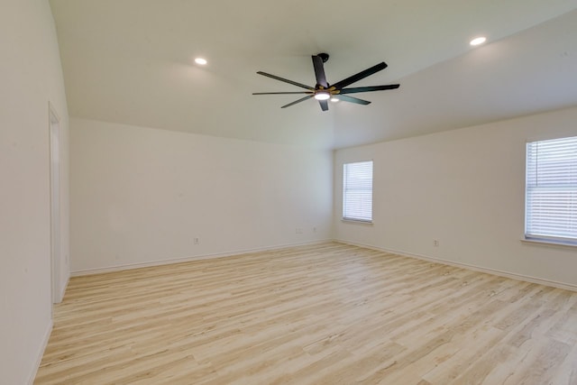 15525 Western Trl, Frisco, TX 75035 - unfurnished room featuring light wood-style floors, baseboards, a ceiling fan, and recessed lighting