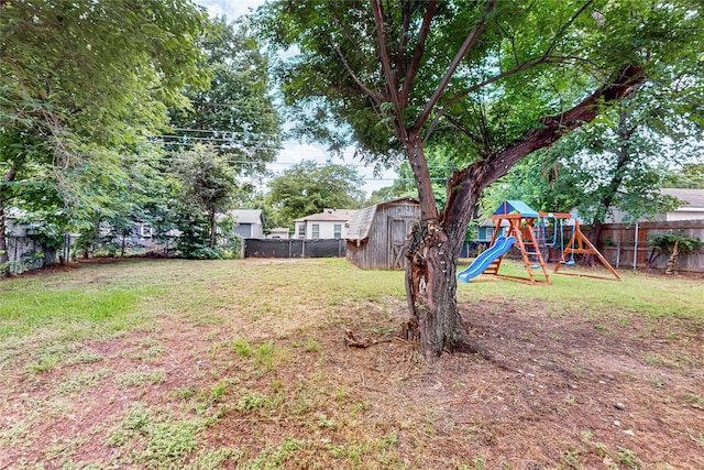 409 Fleming Dr, Hurst, TX 76053 - view of yard featuring a playground