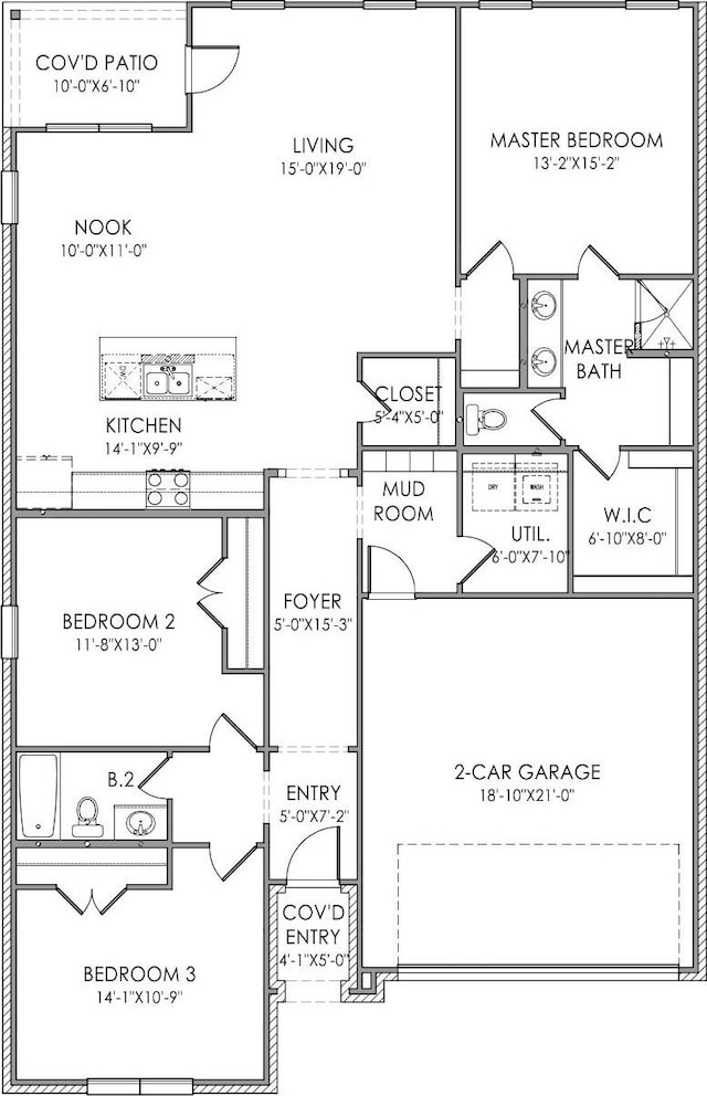 533 Hillcrest Cir, Justin, TX 76247 - floor plan / room layout